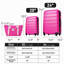 Valise Hardshell 2 pièces + valise à roulettes avec serrure TSA