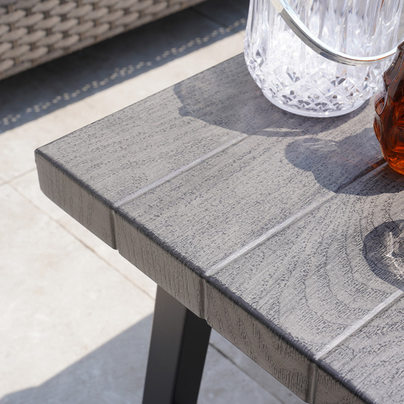 Defrance Round Metal Outdoor Coffee Table , 32.75'' in. W 19'' in. D