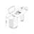 White Oval Solid Wood with 3 drawers desk-108539441