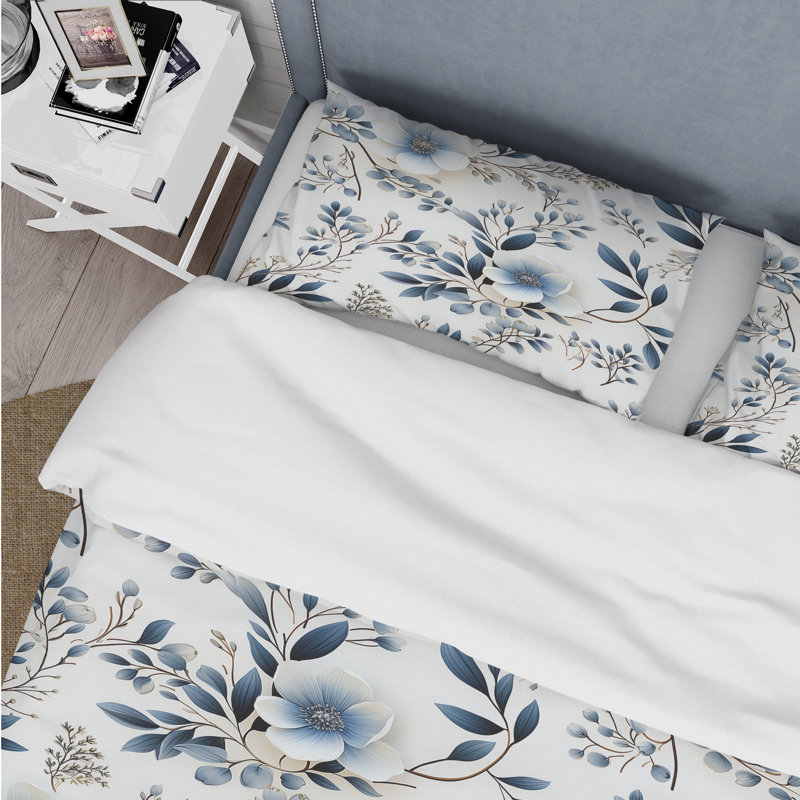 Coastal Foliage III Bedding, Housse de couette pour grand lit et 2 taies décor