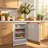24 in Panel Ready Fridge 3.74 Cu.ft Built-In Refrigerator, No Frost, Freezer refrigerator, Cabinet-Ready, Compact Fridge, Integrated Cooling,Reversible Door, Undercounter Refrigerator, custom panel kitchen refrigerator