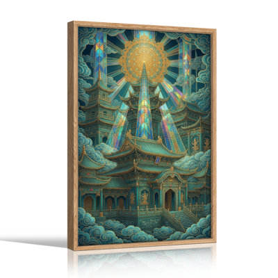 Ensemble de 1 tableau sur toile « Temple mystique »