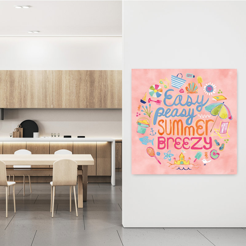 Art contemporain contemporain «In the Sunshine» avec sac, H 48 po x l 48 po