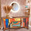 Armoire de salle de bain autoportante en bois massif l 72 po x H 33 po x P 20 po Annie Mai