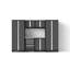 Ensemble de 7 armoires de garage Bold XL Series avec outil, base, armoires murales, plan de travail en acier inoxydable et Casiers-119222079