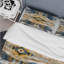 Blue Gold Geometric Retro - Ensemble de housse de couette à motif géométrique rétro-109145966