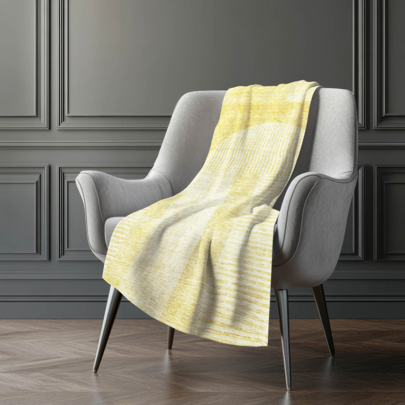 Jeté art déco Addison Sherpa ASB711, Doré
