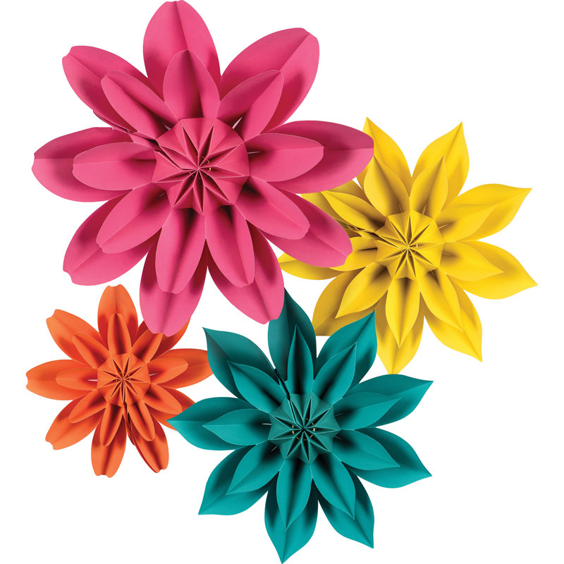 Belles fleurs en papier brillant