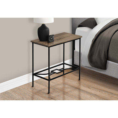 End Table, Side, Narrow, Small, 2 Tier, Living Room, Bedroom, Metal, Contemporary, Modern