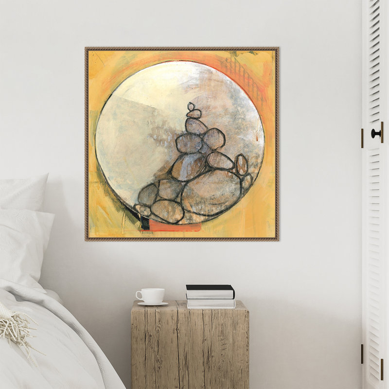 «Luna Stones I» par Lindsey Newman, reproduction d'art sur toile encadrée, H 30 po x l 30 po