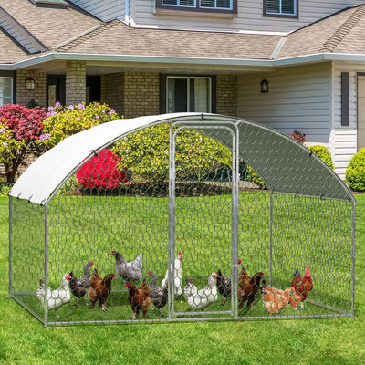 Upgrade Metal Chicken Coop Run, Waterproof and Anti-Uv