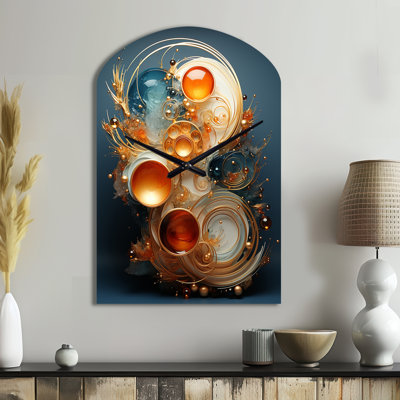 Horloge murale sarcelle
