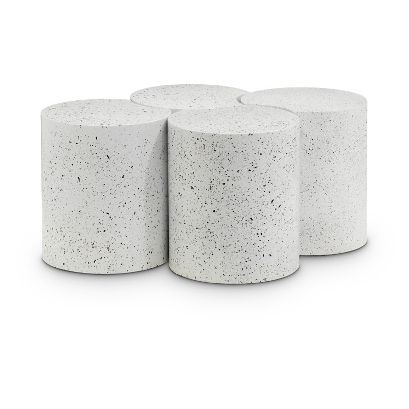 Ensemble de table de groupage Hylie Drum 4, Blanc