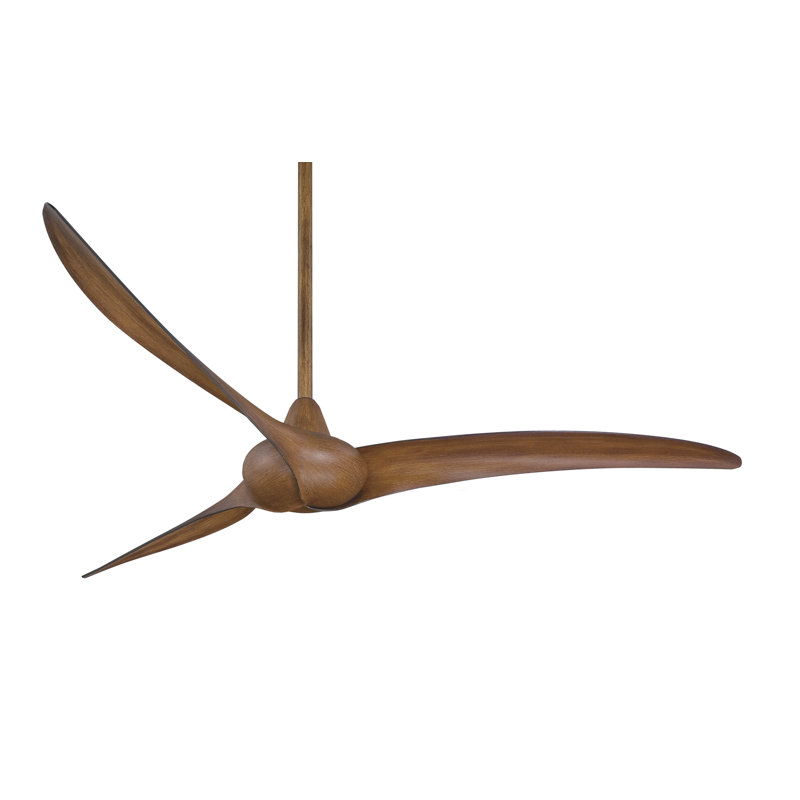 Wave 65'' 3 - Blade Standard Ceiling Fan with Remote Control, Silver