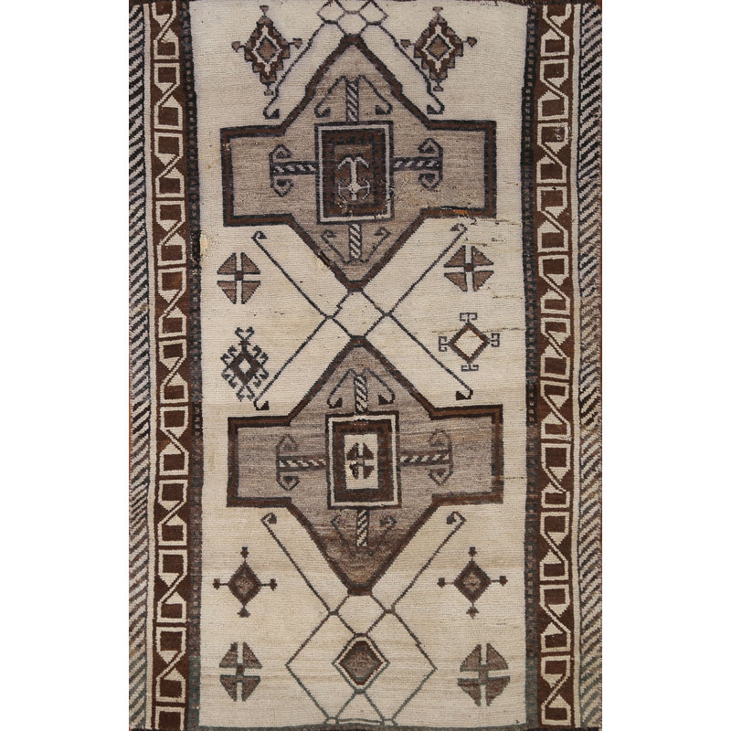 Tapis tribal en laine Gabbeh 3 x 5