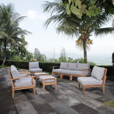 Modway Pier 9 Piece Outdoor Patio Teak Set