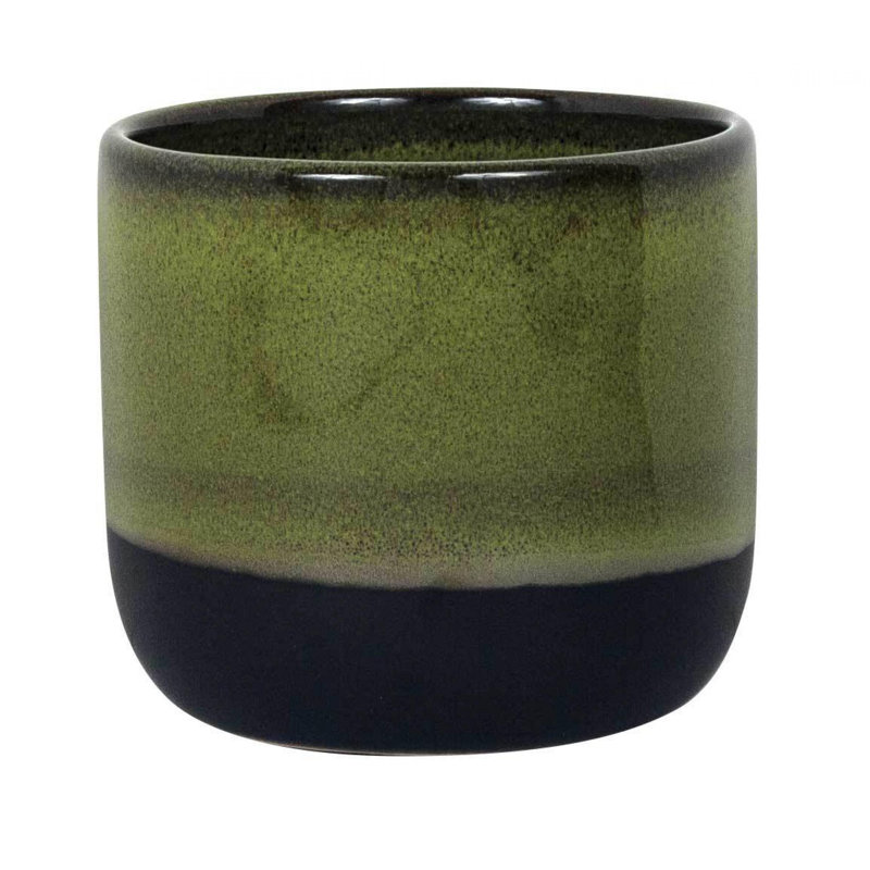 Green Reactive Glaze Ceramic Planter