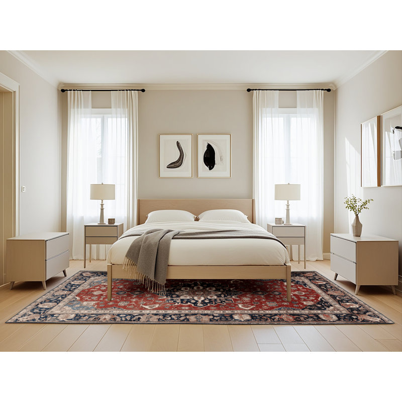 Tapis brun lavable à la machine, Rectangle de 5 pi x 8 pi