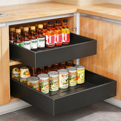 Drawer Style Cabinet Manager, Fully Extended Heavy-Duty Sliding Drawer With Nano Adhesive, Used As A Rolling Rack Sliding Cabinet For Storage In Kitchens, Bathrooms, Pantries, And Sinks