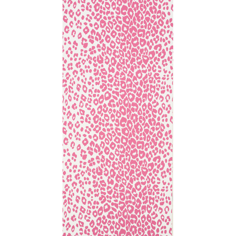 Papier peint emblématique léopard, Rose