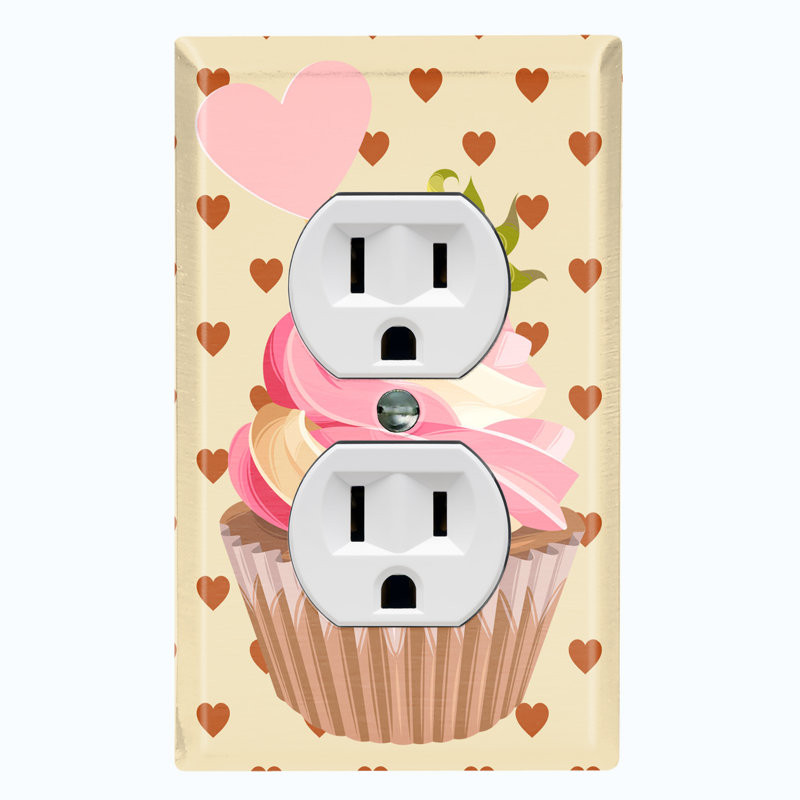 Plaque murale à 1 fraise Strawberry Cupcake
