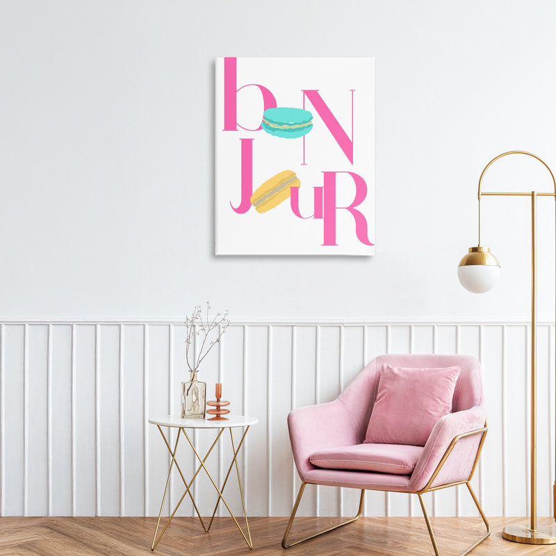 Bonjour Macarons, toile par ANNA QUACH, H 20 po x l 16 po