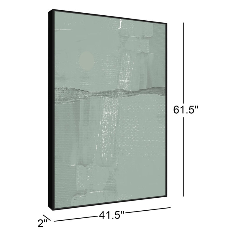 Attica - Toile à cadre flottant, Noir, H 61,5 po x l 41,5 po x P 2 po