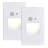 Hardwired White Motion Sensing Vertical Led Stair Light With Motion And Photocell Sensor 2Pack