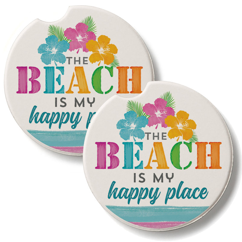 Ensemble de 2 sous-verres Beach Happy Place