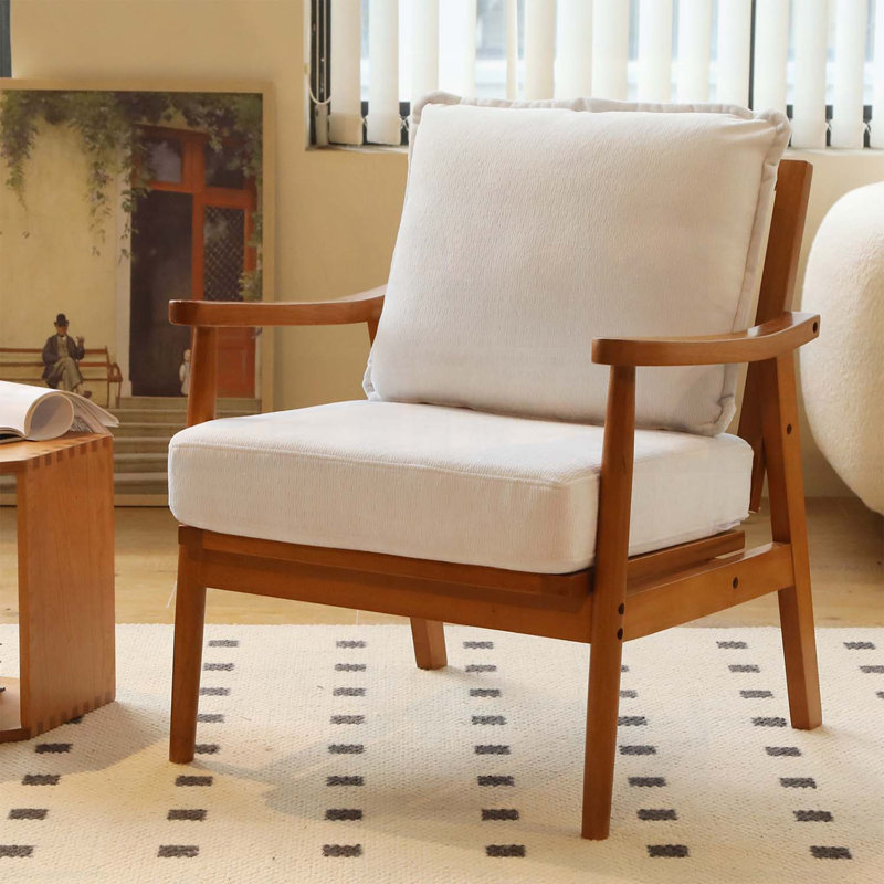 Fauteuil de lecture confortable pour appartement, salle d'attente, balcon, Blanc