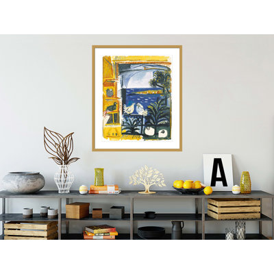 The Pigeons By Pablo Picasso -Framed Giclee Print