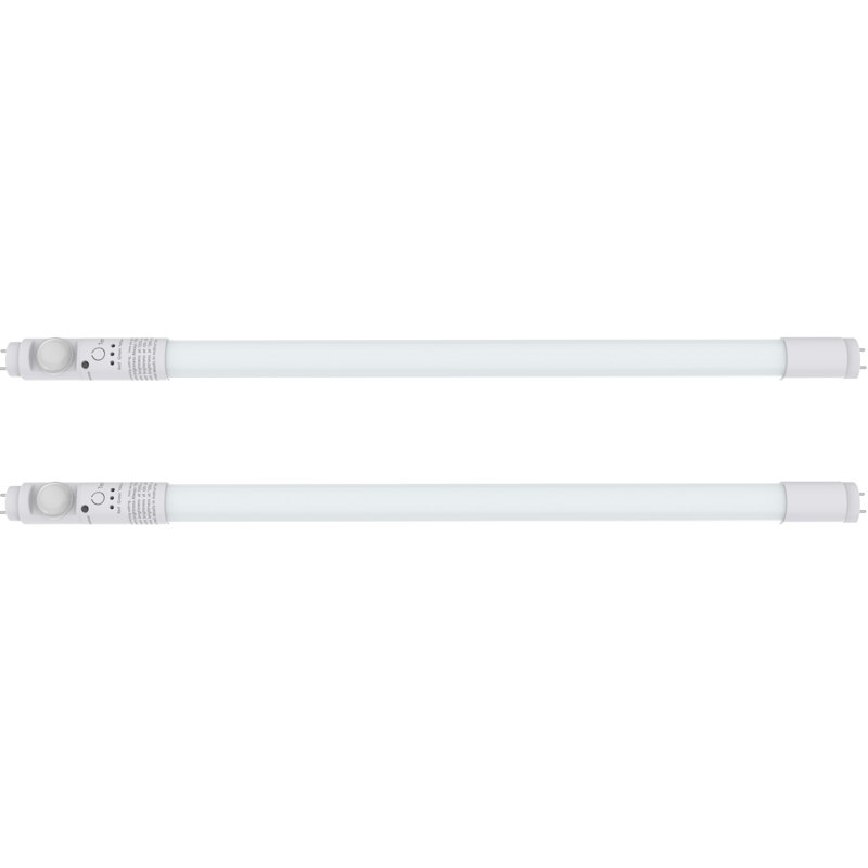 T8 LED Tube Light 2FT with Photocell and PIR Motion Sensor, Remote, Dimmable, IP4X, G13, 120V, CCT, 10W, 1000 LM, LED Fluorescent Tube Replacement 2 Foot, Ballast Bypass, Double Ended, Type B,2-Pack