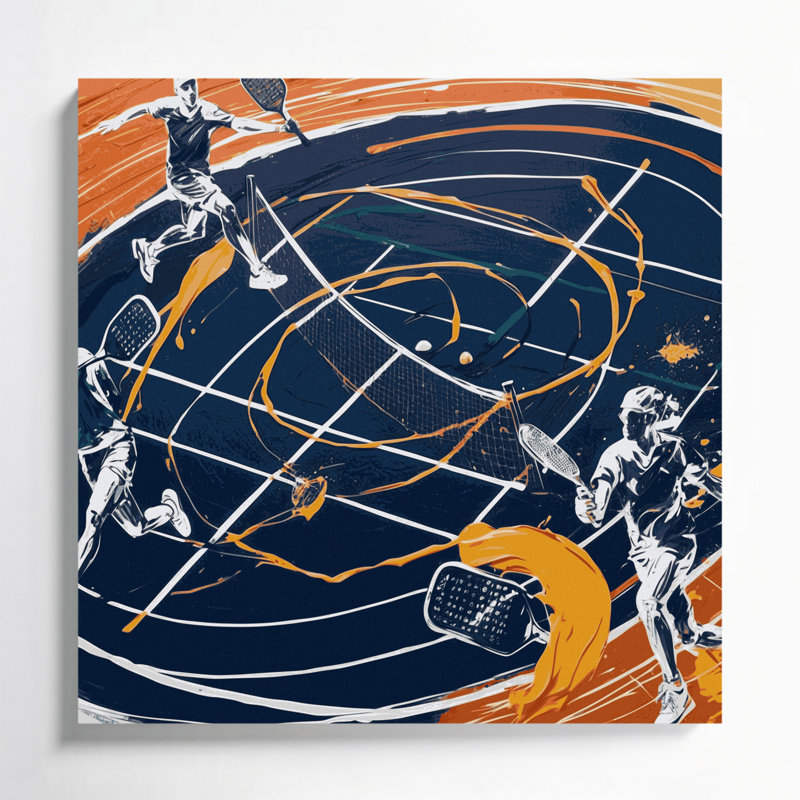 Art mural sur toile bleu, H 12 po x l 12 po
