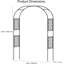 86.6x59in Weather-Resistant Metal Garden Arbour Arch Trellis, Black Iron Frame for Climbing Plants Outdoor Wedding Backdrop