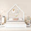 Grand lit plateforme en bois avec garde-corps et 2 tiroirs-1151012632