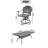 All-Weather Cast Aluminum Dining Set, Include Swivel Chairs And Round Table With Black Frame-1219907226