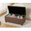 Repose-pieds rectangulaire avec rangement en similicuir 35,4 po avec roulettes-15541552