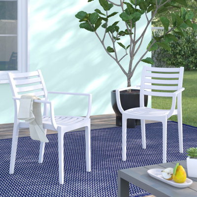 Melissus Stacking Patio Dining Armchair
