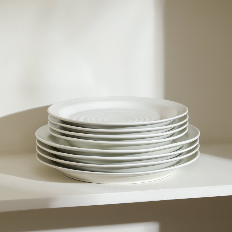 Stone Lain Orbit 12-Piece Dinnerware Set Stoneware, White