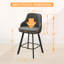 Tabouret de comptoir pivotant en lin rembourré avec dossier haut (ensemble de 3)-423412594-423412592-423412557