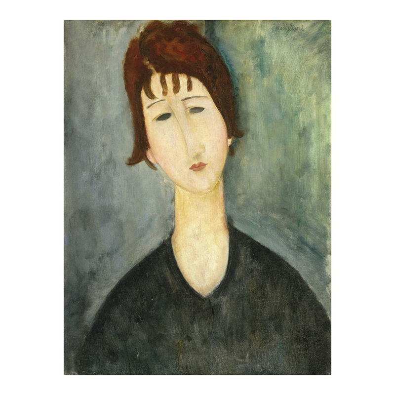 Une femme par Amedeo Modigliani - estampe numérique, H 20 po x l 16 po