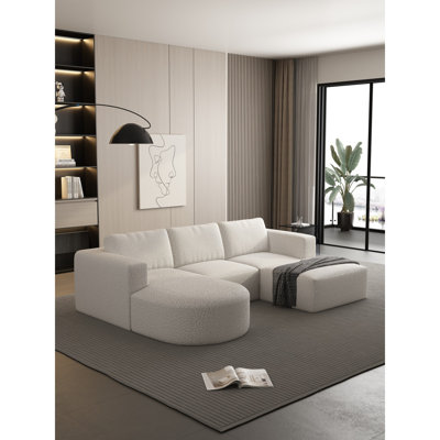 Canapé-lit modulaire, canapé modulaire avec méridienne et repose-pieds 104,32 * 70,86 Modern