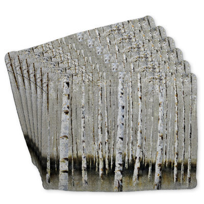 Winter Forest Braided Polyester Dreketi (Set of 6) - Home Decor