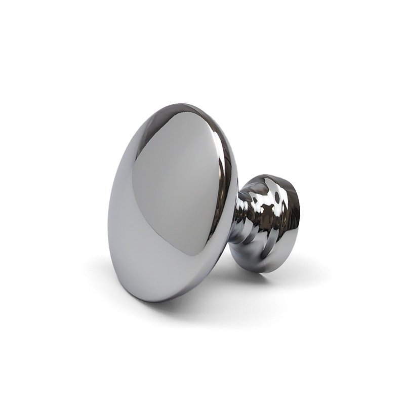 Traditional Circular Knob in Multiple Finishes, Polished Chrome