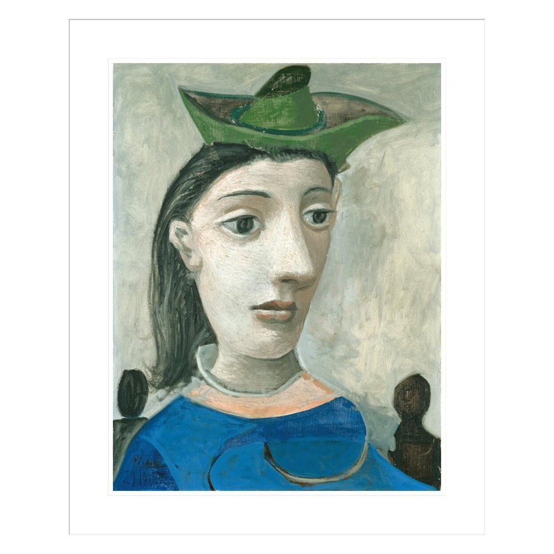 «Woman with Hat» par Pablo Picasso, impression giclée sur cadre, H 28,64 po x l 23,5 po