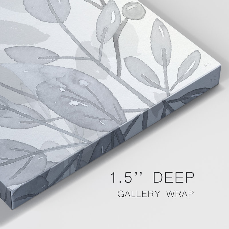 Toile tendue avec châssis Shadow Leaves I-Premium - prête à être accrochée, H 24 po x l 24 po x P 1 po