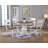 5 - Piece Extendable Rubberwood Solid Wood Dining Set in White and Brown- seats 4-6 people