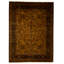 Hand Knotted Wool Oriental Area Rug in Gold And Black