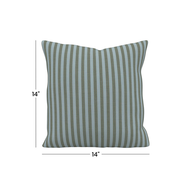  Coussin décoratif intérieur / extérieur Lani Sunbrella®, Carré 14 po, Sail Away Aloe