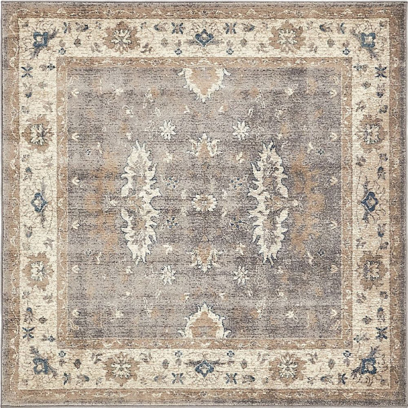 Linz Floral Indoor Rug, Square 4'